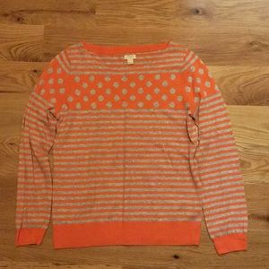 J. Crew Polka Dot Stripe Sweater NWT
